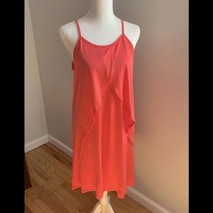 LA Relaxed Coral Colored Layered Dress Size Small